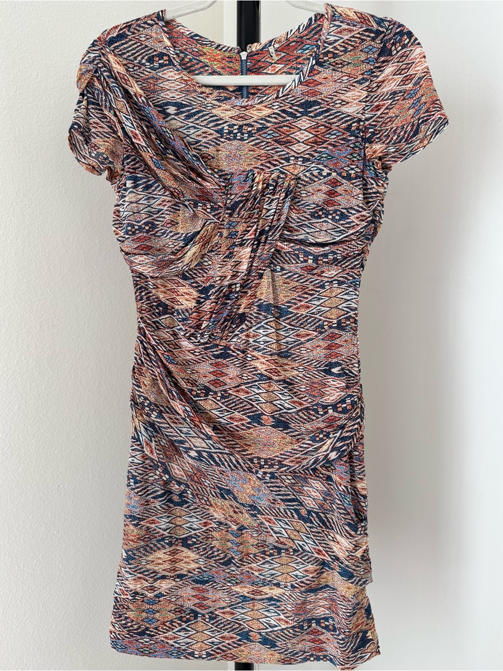 IRO RIPLEY MULTI COLOR AZTEC PRINT SILK DRESS S/4 (IRO 1)